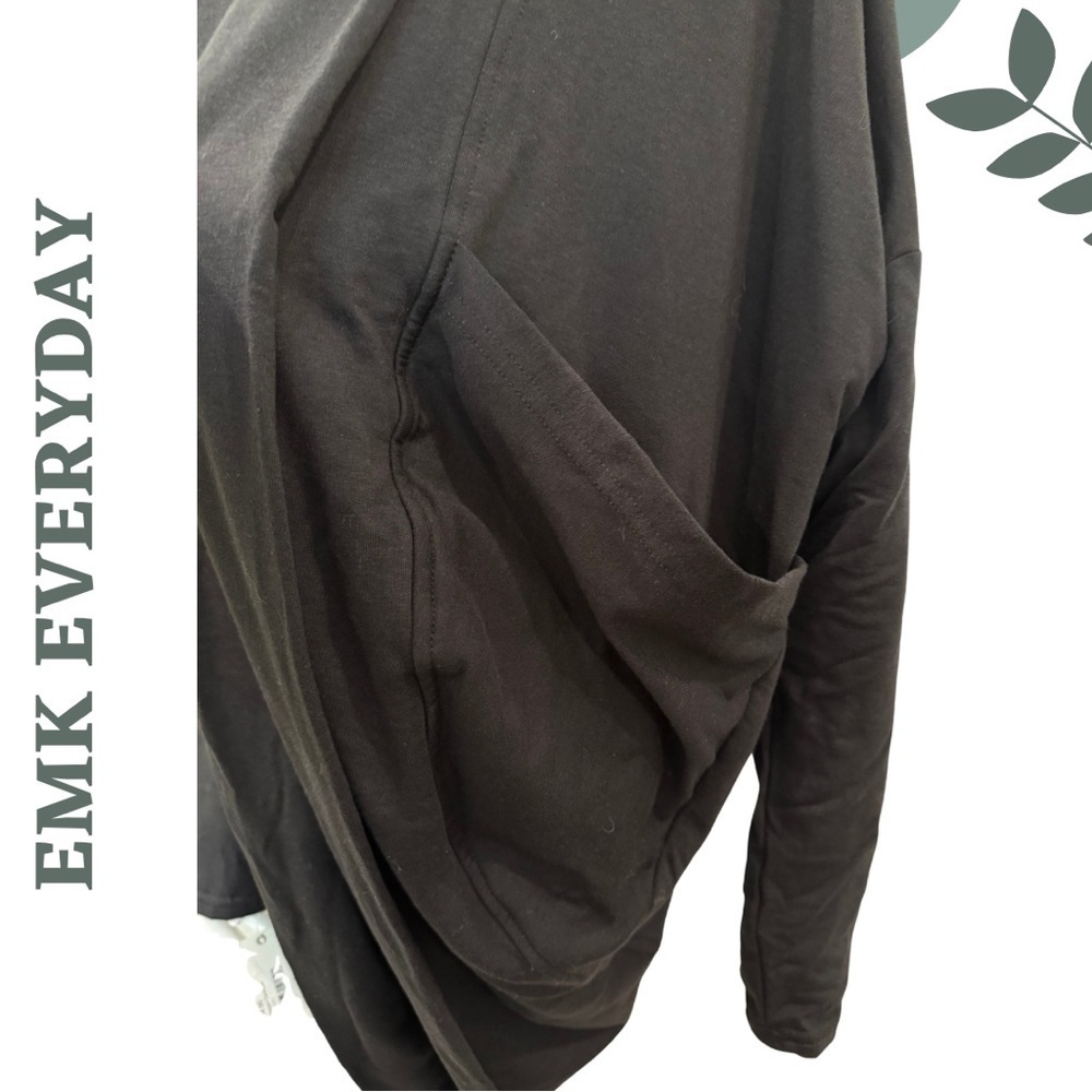 EMK Everyday Meagan Cardigan | Black Bamboo-Blend | Size M | Made in Canada - Picture 5 of 7
